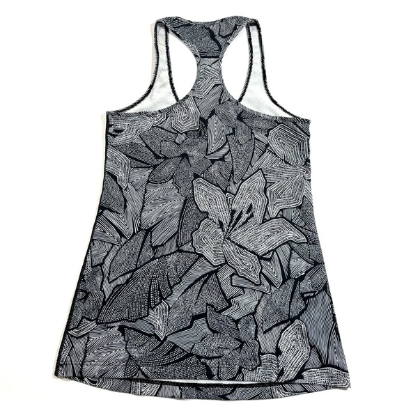 Lululemon Cool Racerback Tank Top Dottie Tribe White Black - Picture 2 of 5